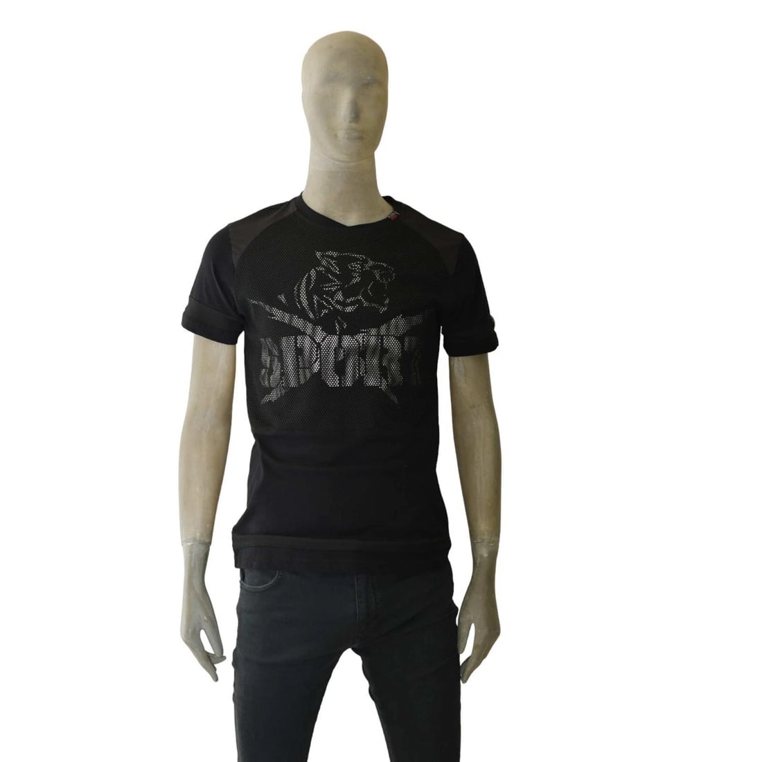 Philipp Plein Sport 100% cotton Black Tiger T-shirt Top Men size L: Title:Philipp Plein Sport 100% cotton Black Tiger T-shirt Top Men size L Description:Majestic Filatures Beige Metallic Shine Linen Top Back Chain Detail Blouse Sz 1 Philipp Plein Sport 100% cotton