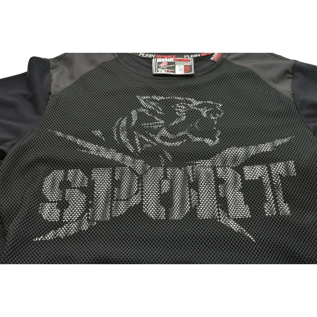 Philipp Plein Sport 100% cotton Black Tiger T-shirt Top Men size L - 7
