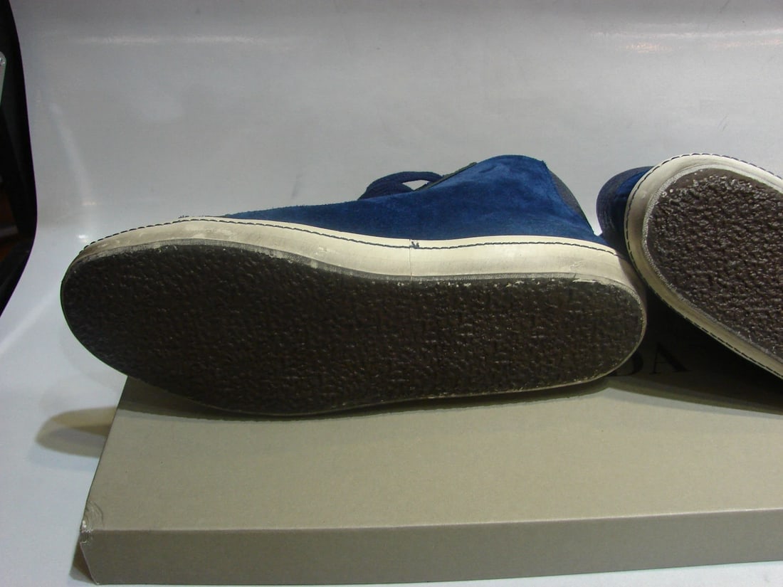 VALMY MODA SIZE 38 SUEDE LEATHER BLUE STYLISH ANKLE SNEAKERS SHOES SPORT - 7