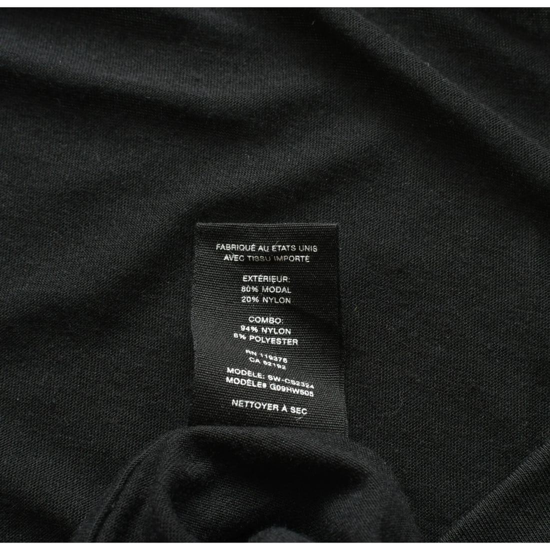 Helmut Lang Black w. Lace Trimming Short Sleeve V Neckline T-shirt Blouse Top M - 5