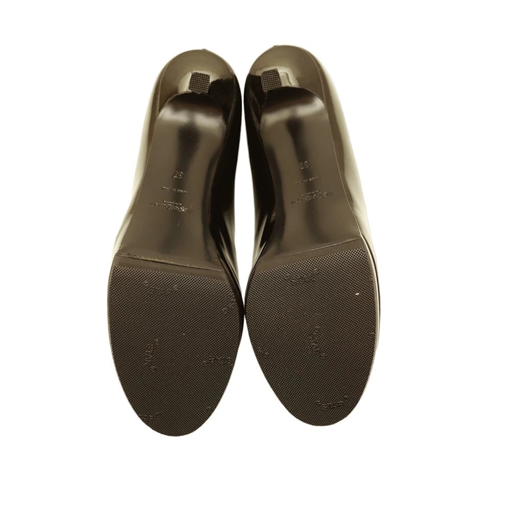 Yves Saint Laurent YSL Tribute Black Patent Leather Platform Heels Pumps 37 - 7