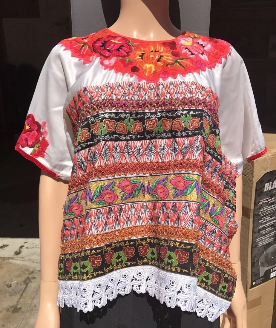 Colorful Hand Sewn Blouse Ethnic Style (1 of 1)