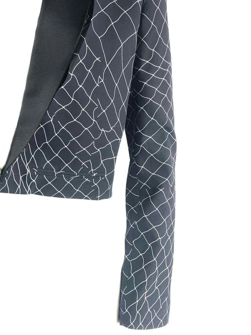 Haider Ackermann Navy and Black Tuxedo Blazer Jacket Size 38 - 3