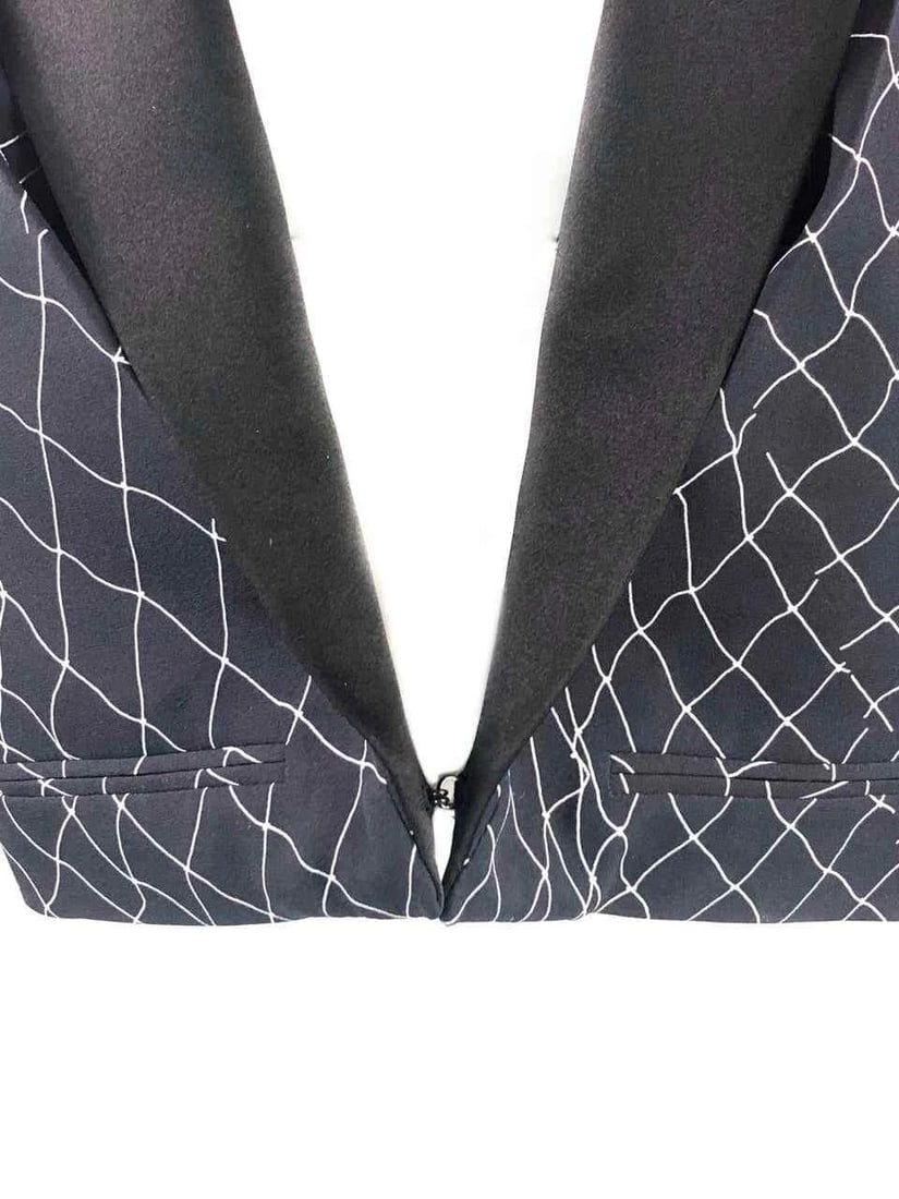 Haider Ackermann Navy and Black Tuxedo Blazer Jacket Size 38 - 8