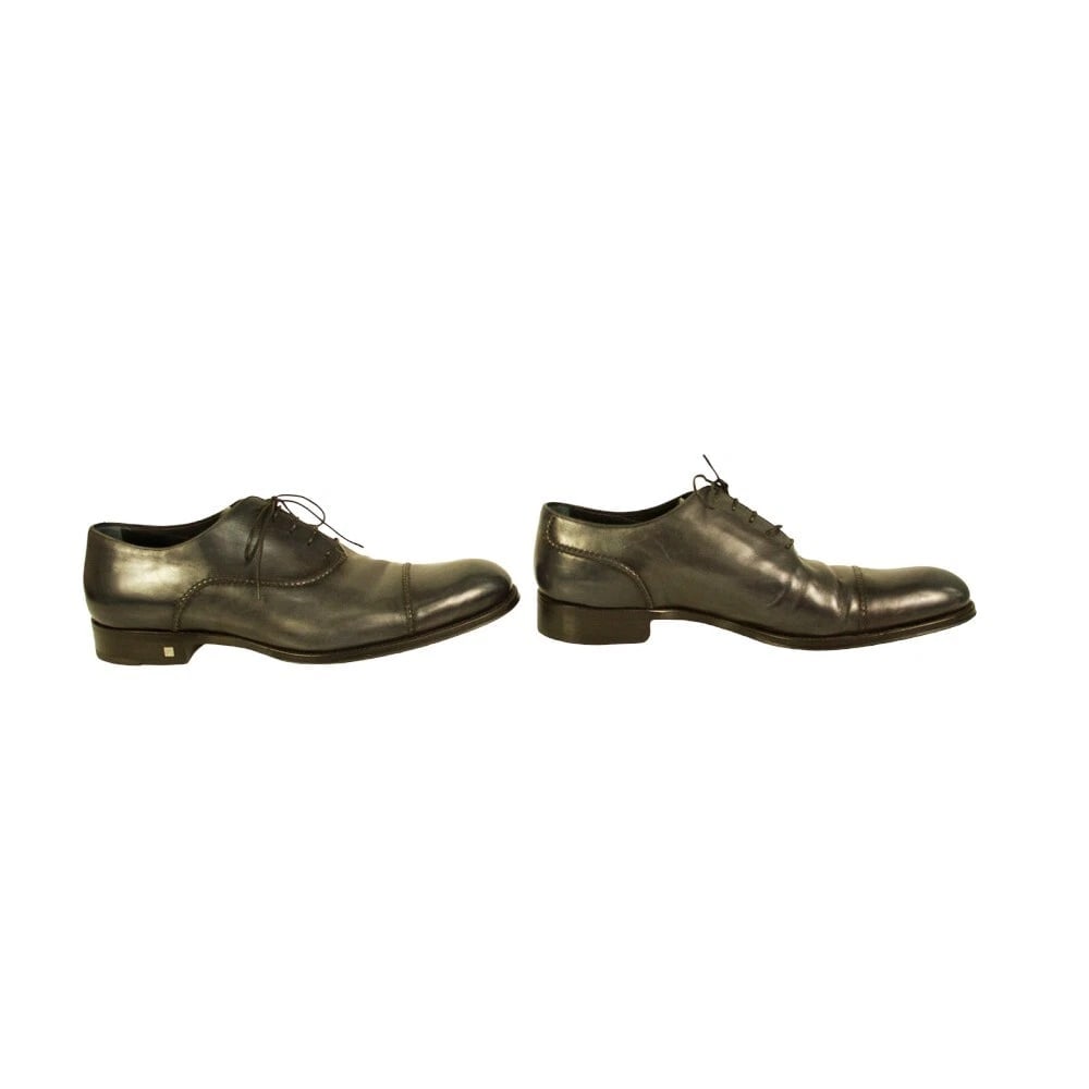 Louis Vuitton Men's Dark Blue Oxfords Moccasins Lace Up Shoes 8 - 5