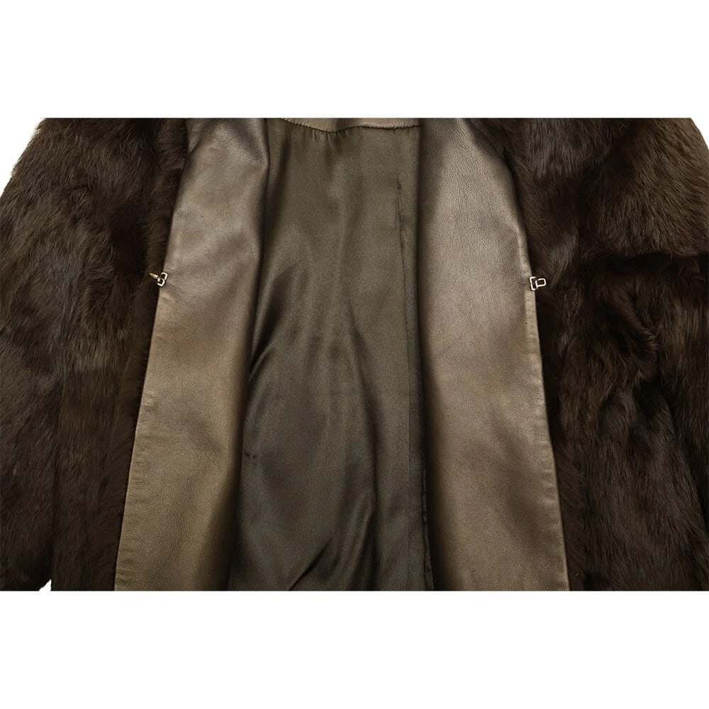 Matthew Williamson Black Rabbit Fur 3/4 Sleeve Bolero Jacket Coat sz 10 - 8
