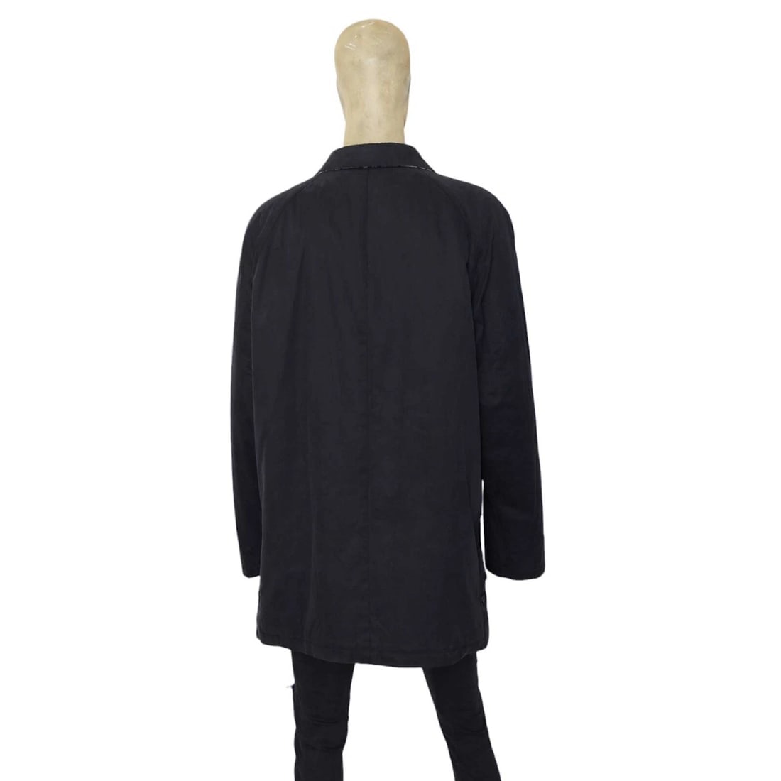 Burberry men's dark blue trench jacket medium length coat size 60 - 2
