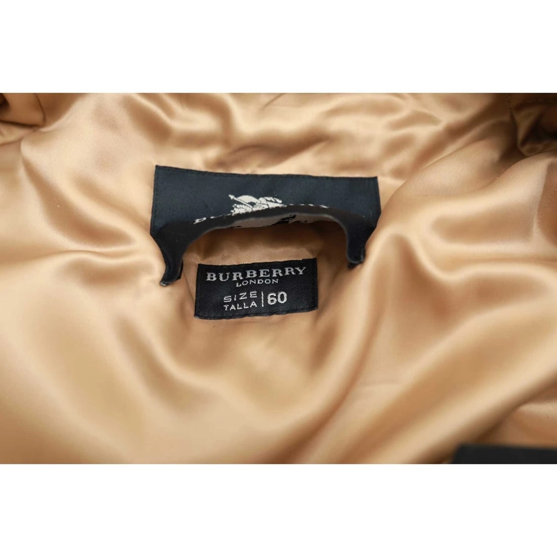 Burberry men's dark blue trench jacket medium length coat size 60 - 6