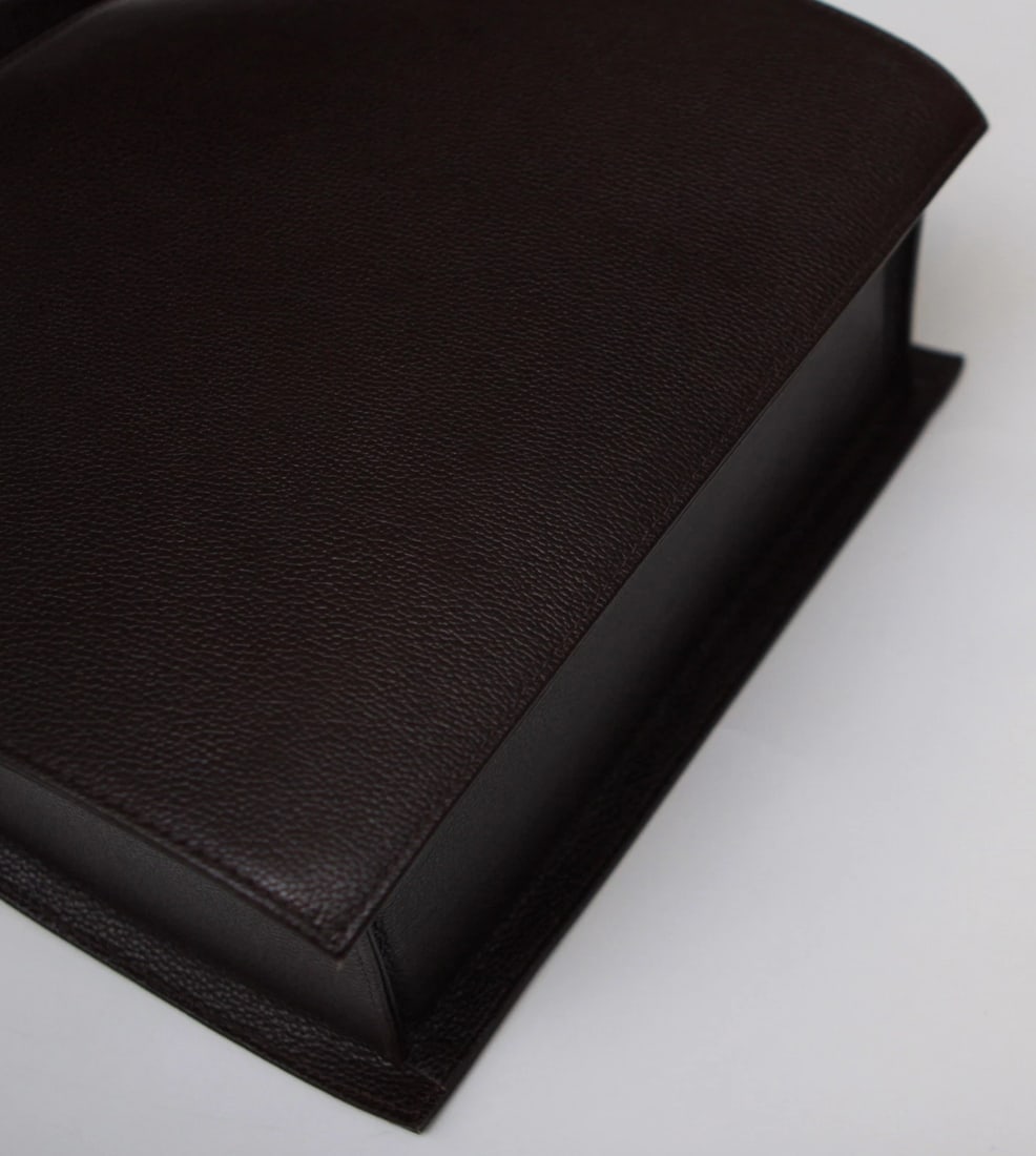 MATT MURPHY BROWN LEATHER HANDBAG STERLING SILVER ADJUSTABLE STRAP DUST BAG - 4