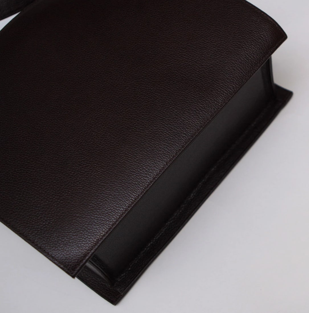 MATT MURPHY BROWN LEATHER HANDBAG STERLING SILVER ADJUSTABLE STRAP DUST BAG - 6