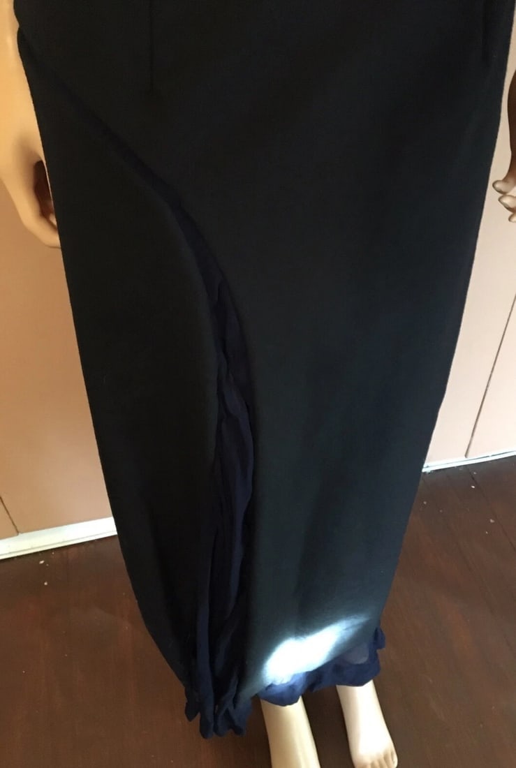 Eclectic Comme Des Garcons Black Long Wool Skirt Size Medium - 5