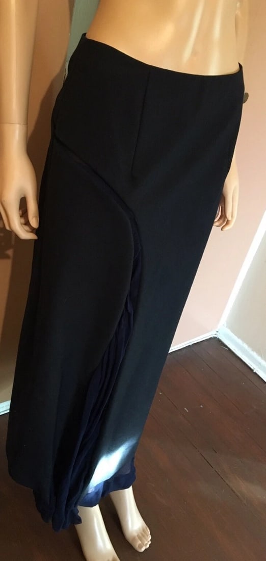 Eclectic Comme Des Garcons Black Long Wool Skirt Size Medium - 6