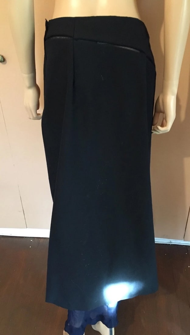 Eclectic Comme Des Garcons Black Long Wool Skirt Size Medium - 7