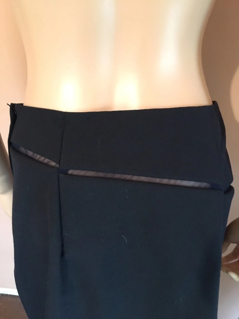 Eclectic Comme Des Garcons Black Long Wool Skirt Size Medium - 8