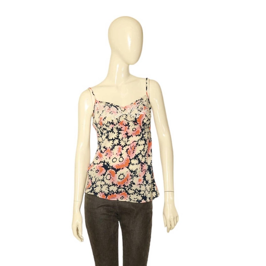 Paul & Joe Floral 100% Silk Multicolor Cami Top Sleeveless Blouse size 2 (1 of 7)