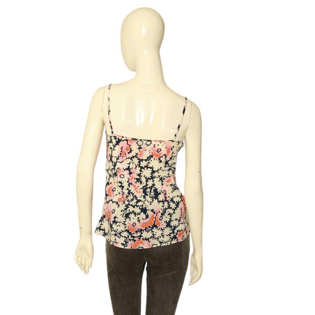 Paul & Joe Floral 100% Silk Multicolor Cami Top Sleeveless Blouse size 2 - 2