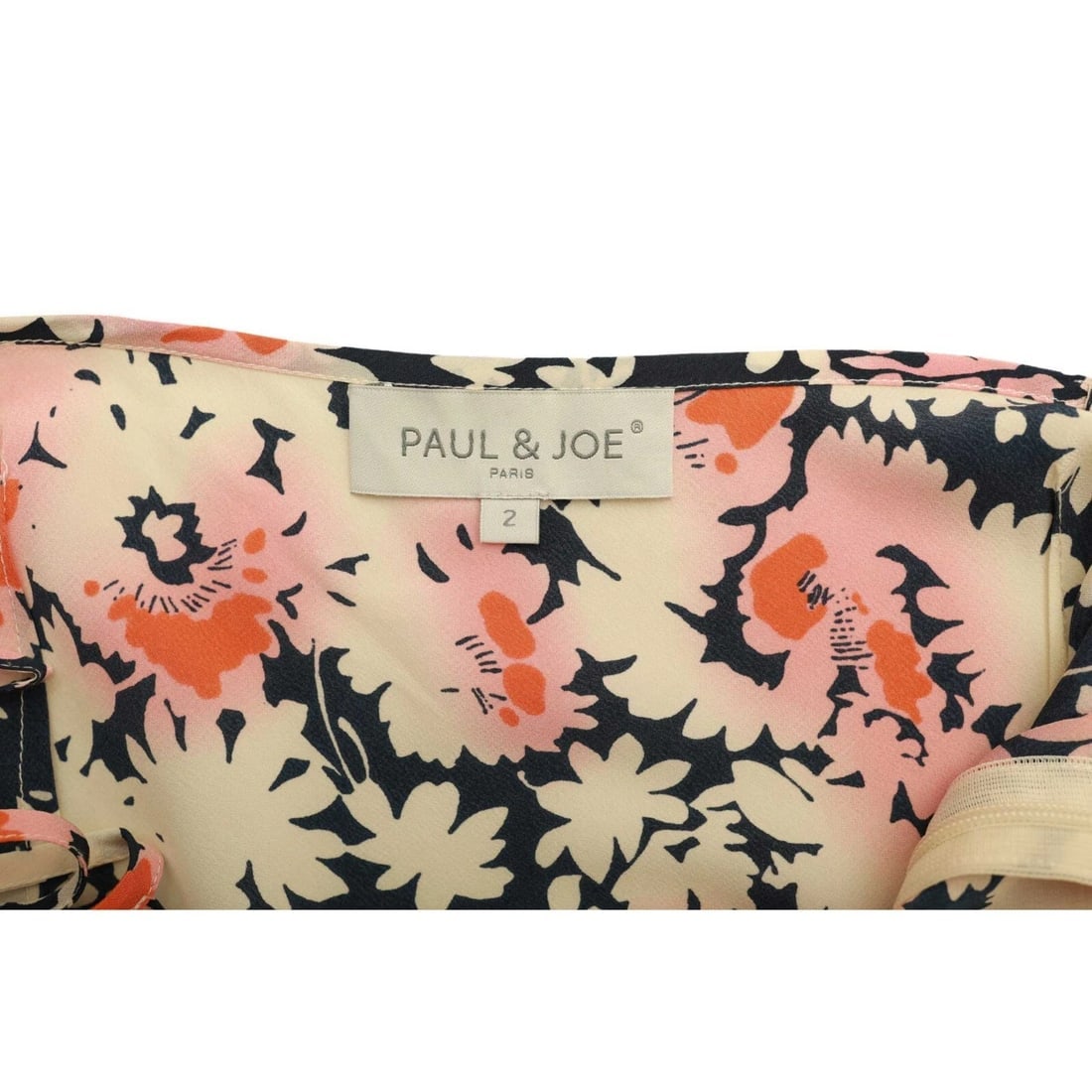 Paul & Joe Floral 100% Silk Multicolor Cami Top Sleeveless Blouse size 2 - 4