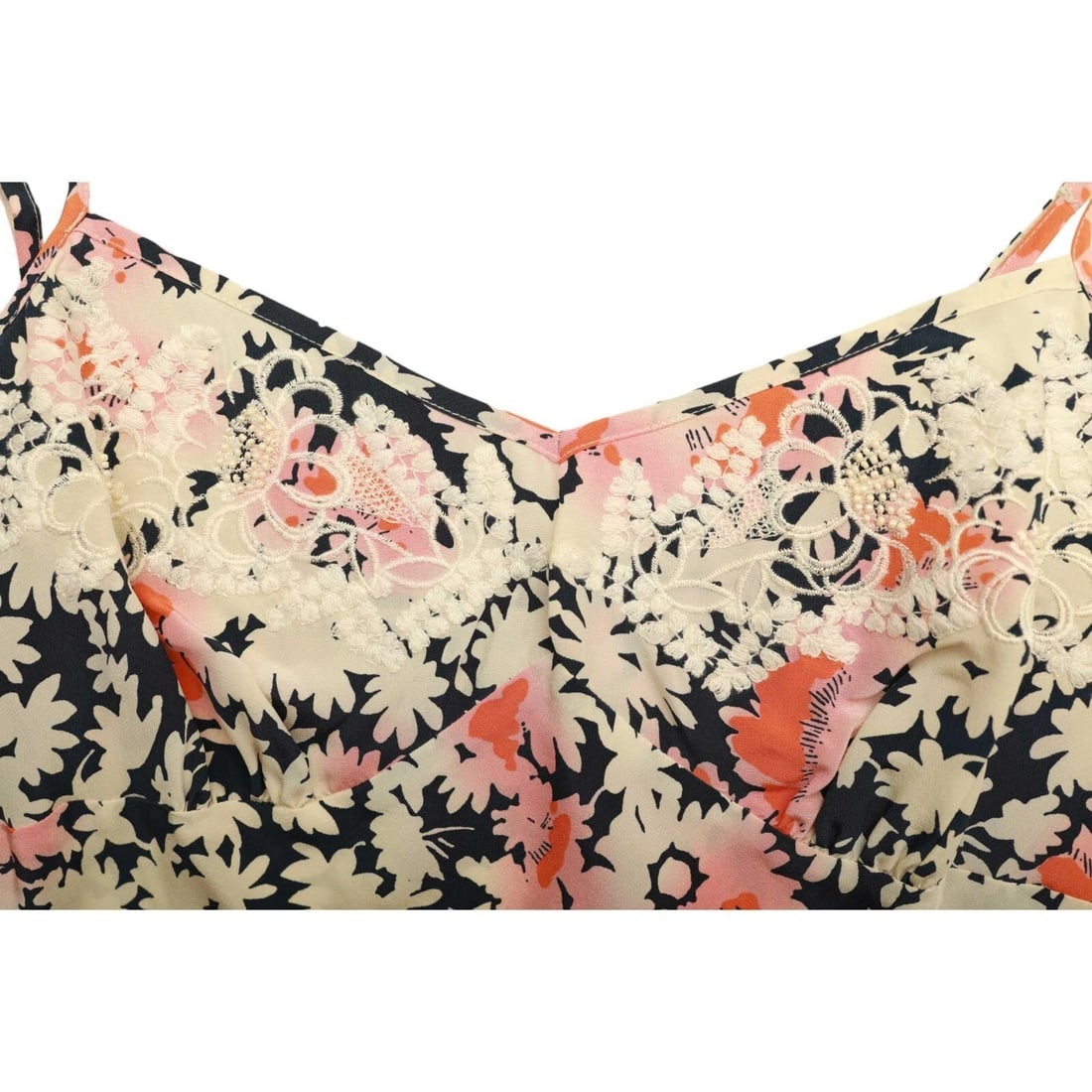 Paul & Joe Floral 100% Silk Multicolor Cami Top Sleeveless Blouse size 2 - 7
