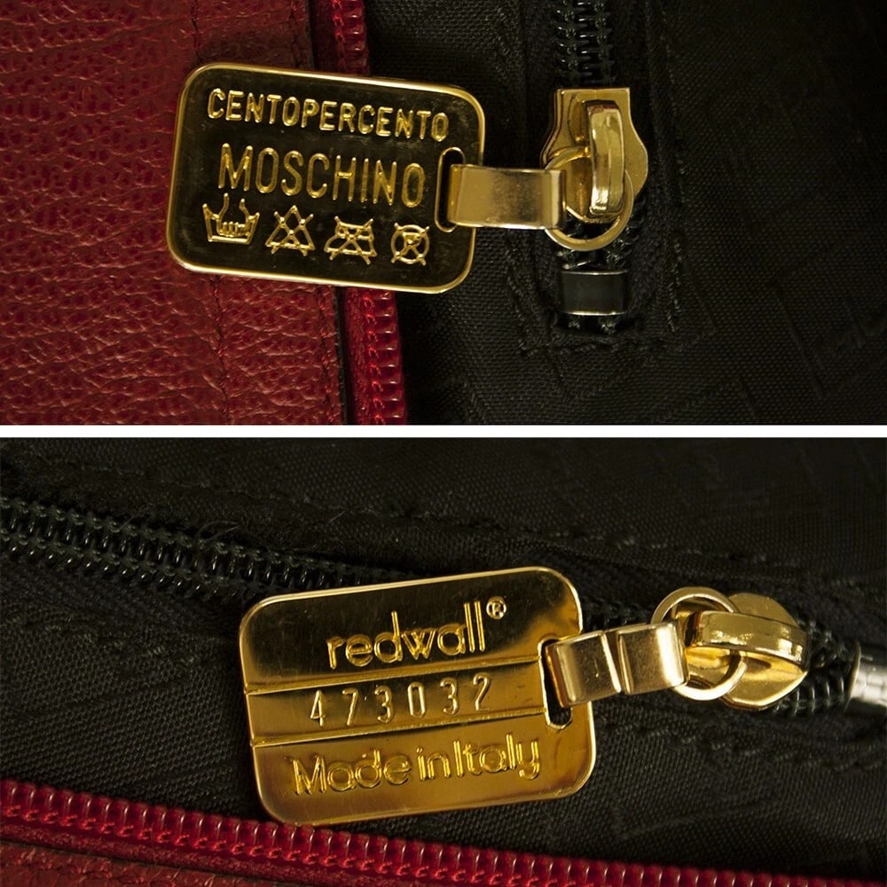 MOSCHINO Redwall 1990s "Art is Love" Vintage Multicolor Handbag Heart Rivets - 8