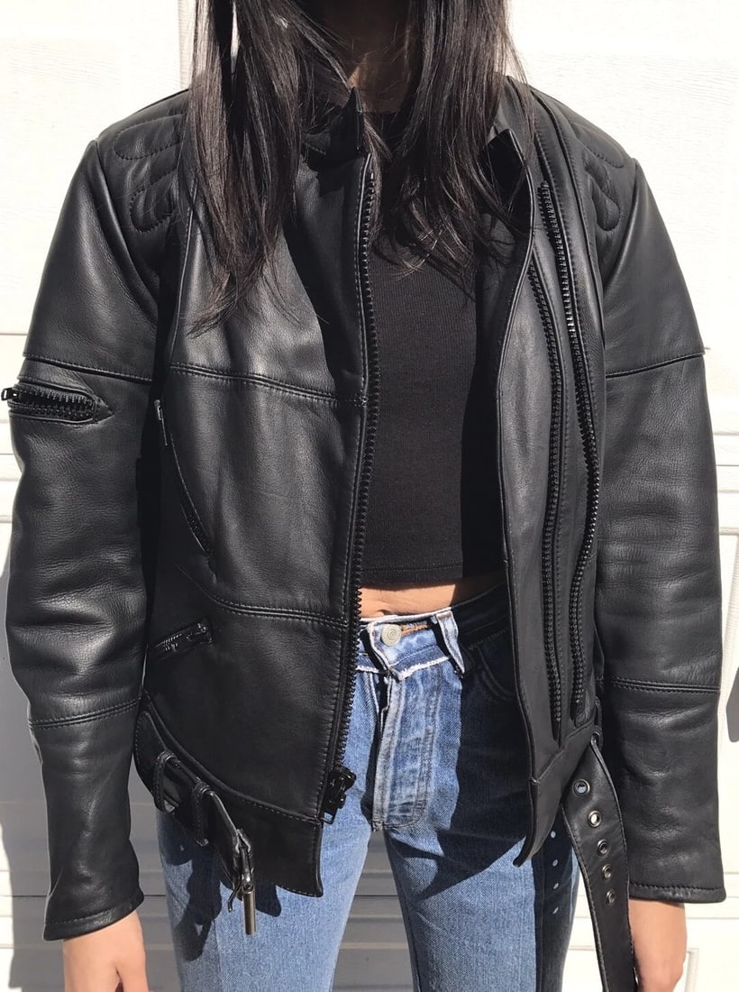 Wow Harley Davidson Black Leather Jacket Size 40 - 2