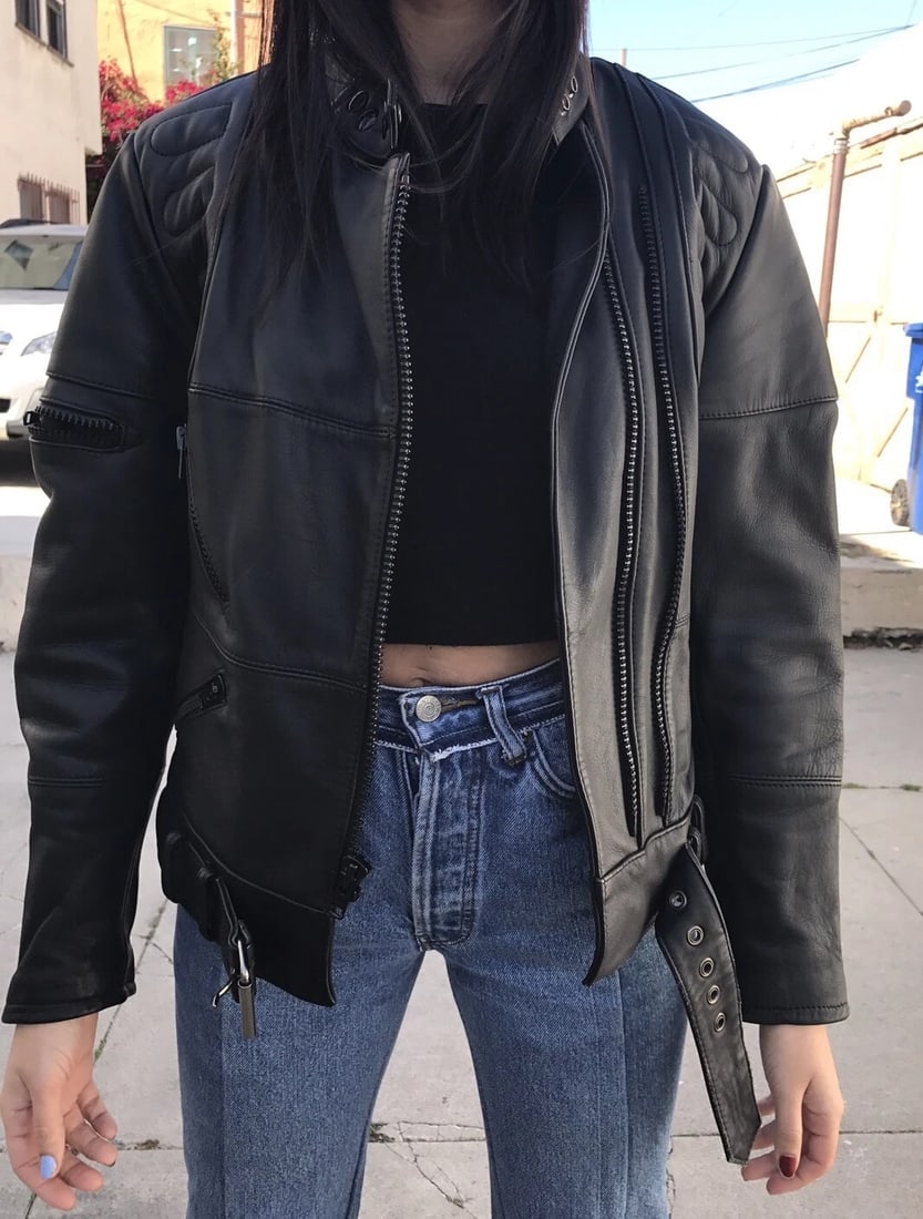 Wow Harley Davidson Black Leather Jacket Size 40 - 3