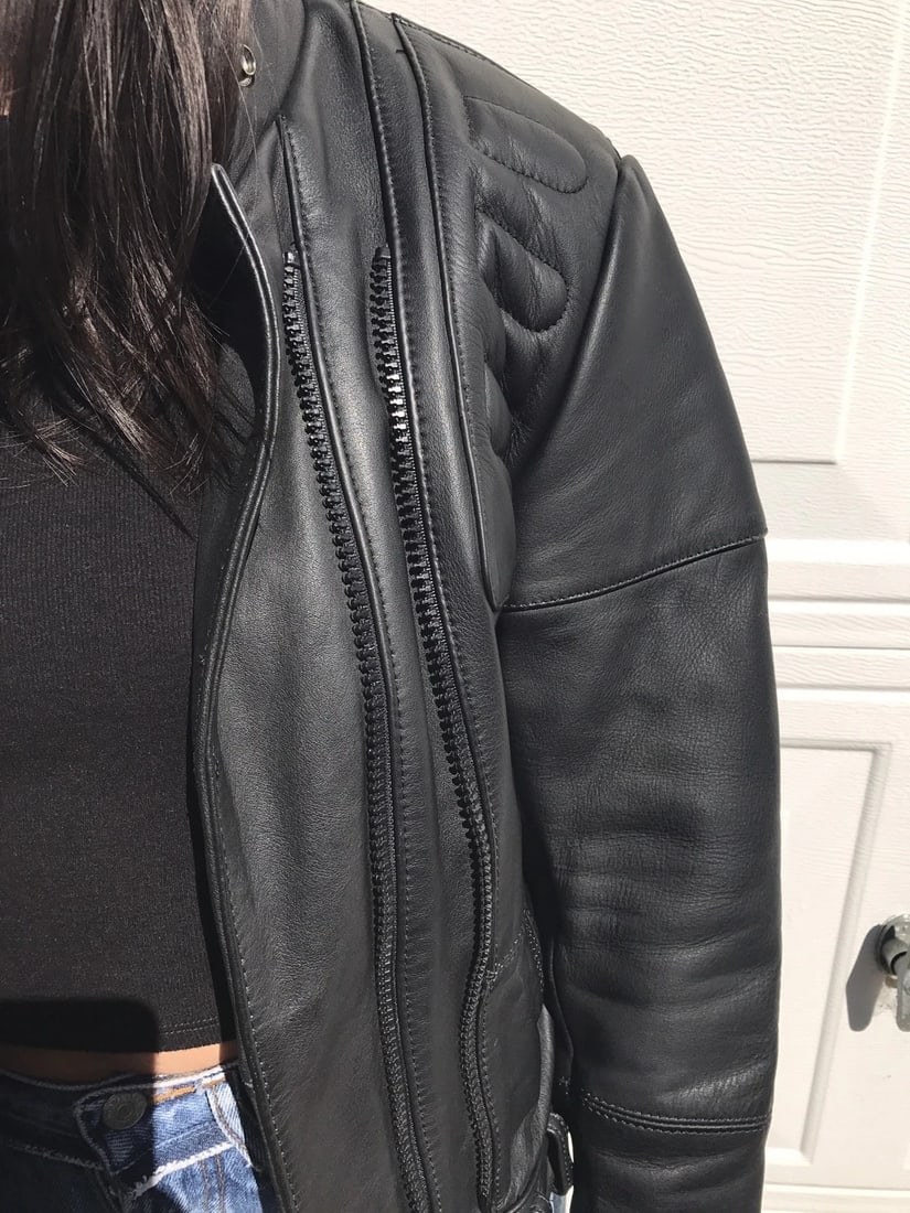 Wow Harley Davidson Black Leather Jacket Size 40 - 4