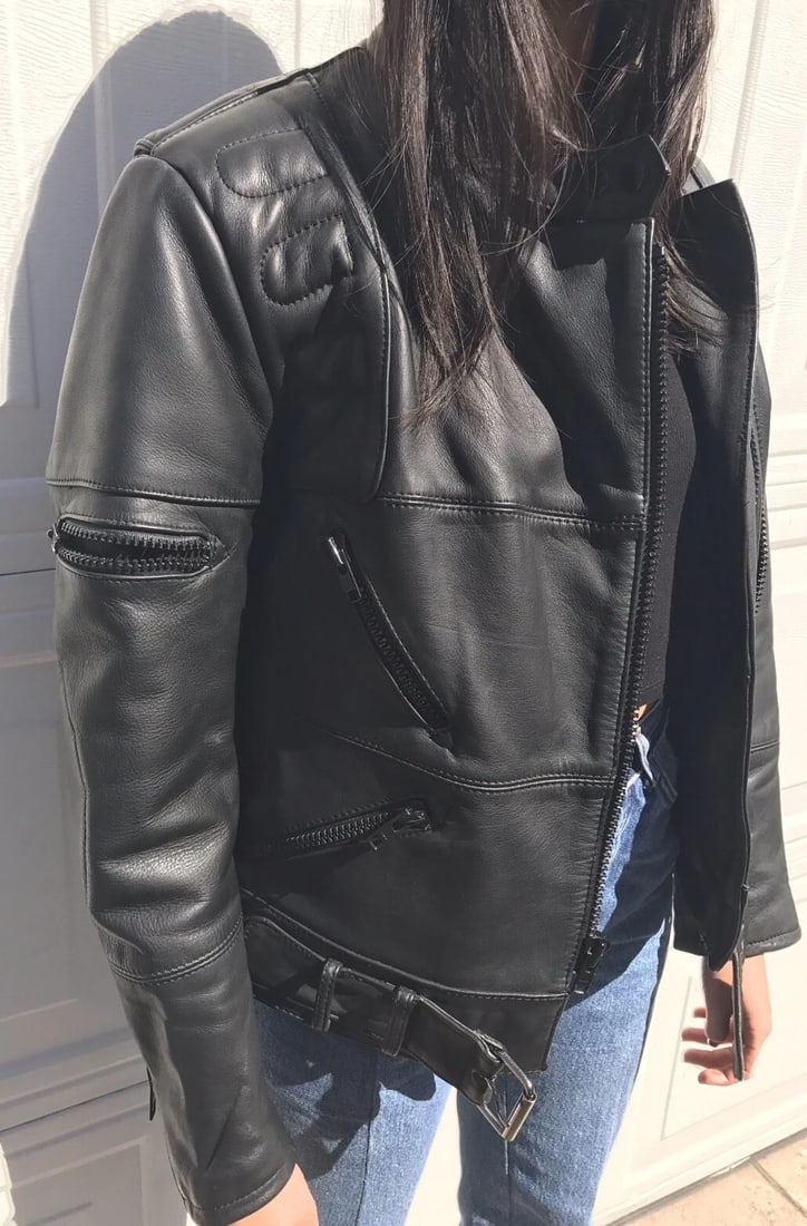 Wow Harley Davidson Black Leather Jacket Size 40 - 5