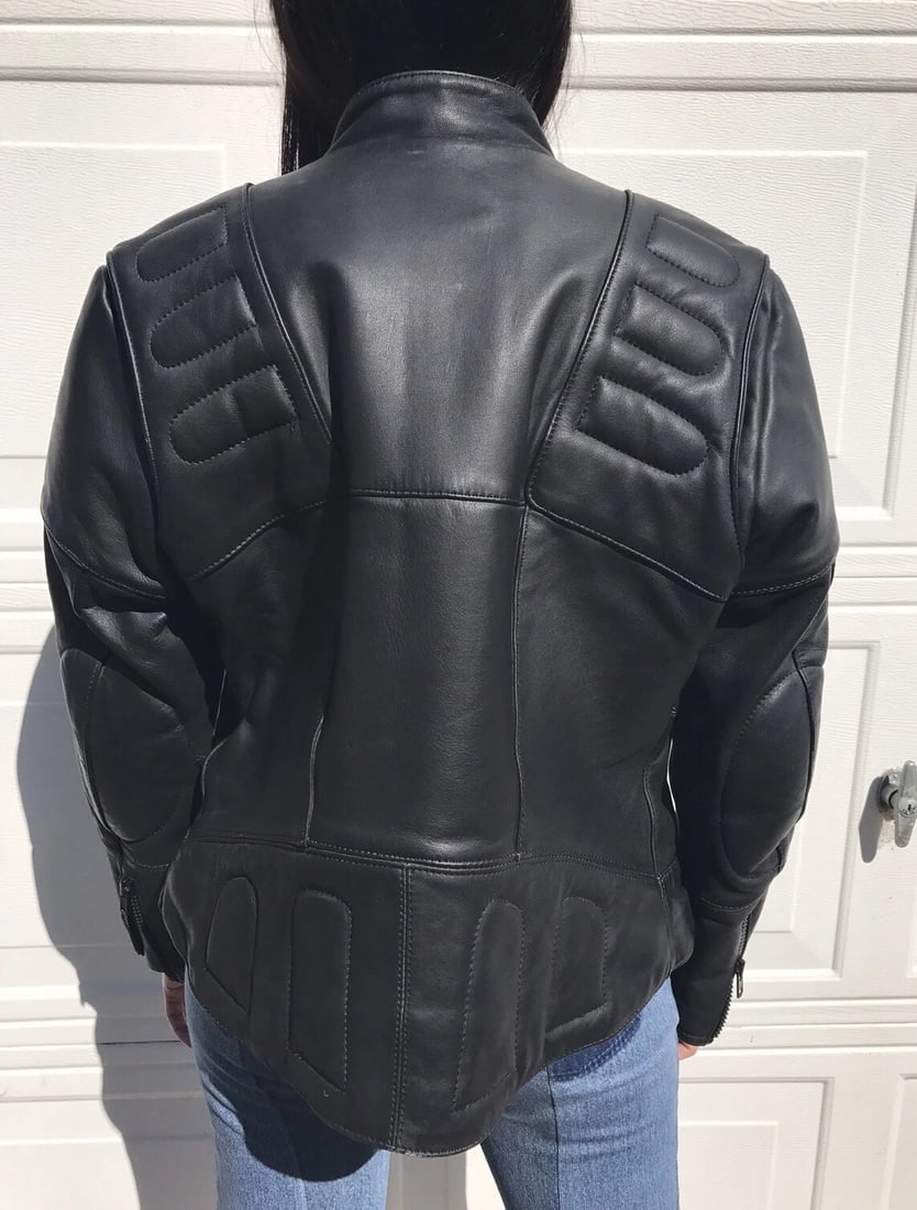 Wow Harley Davidson Black Leather Jacket Size 40 - 6