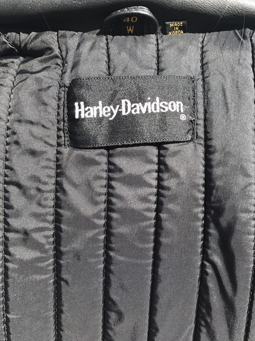 Wow Harley Davidson Black Leather Jacket Size 40 - 8