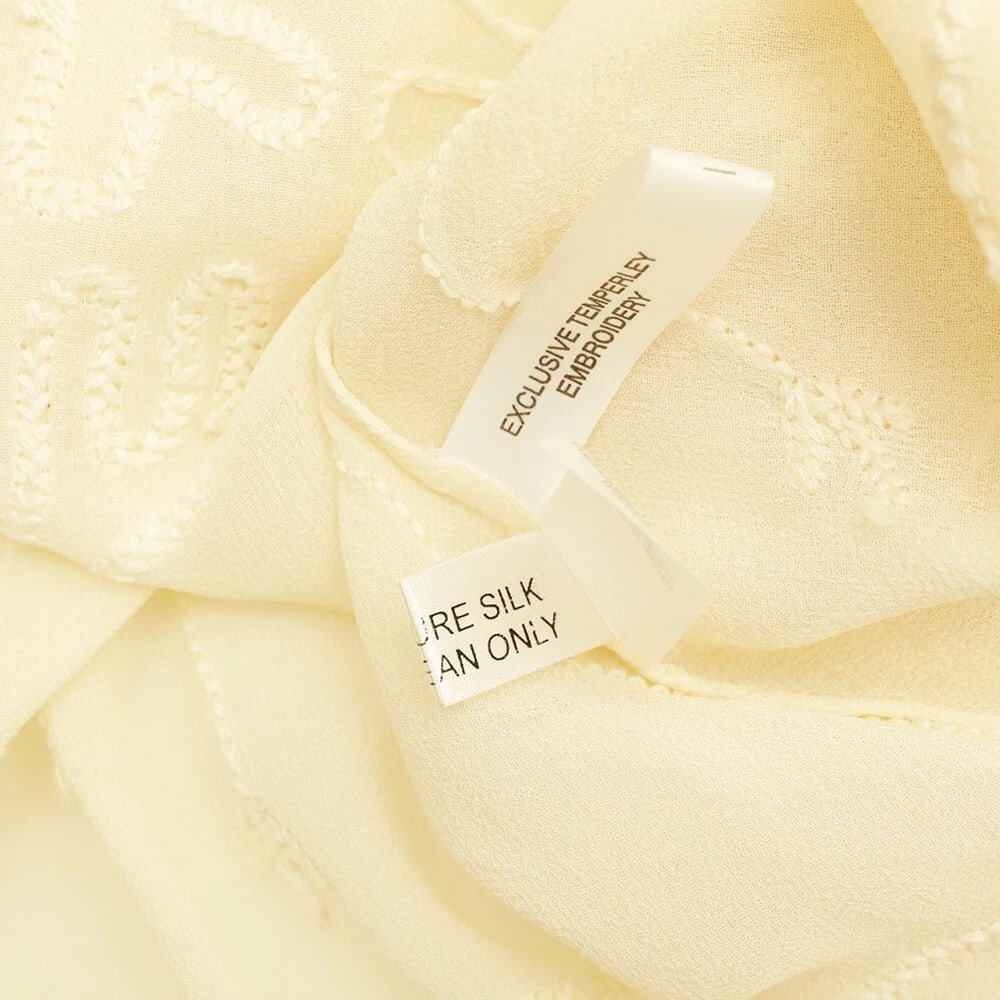 Temperley London Ivory Silk Embroidered Sheer Short Sleeve Mini Dress size UK 10 - 4