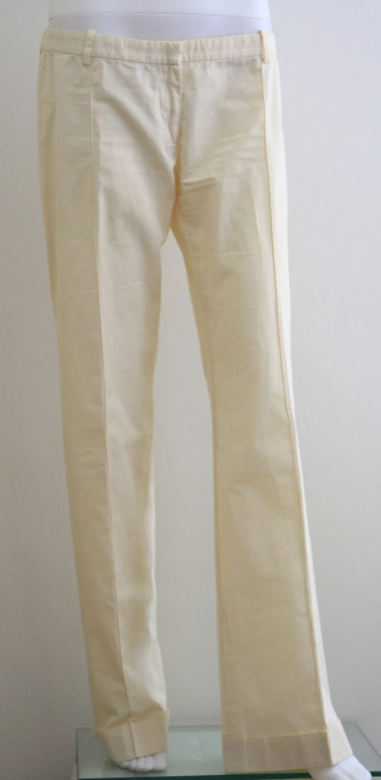 BALENCIAGA PARIS PANTS SIZE 40 100% COTTON MADE IN ITALY STYLISH WIDE LEG - 2