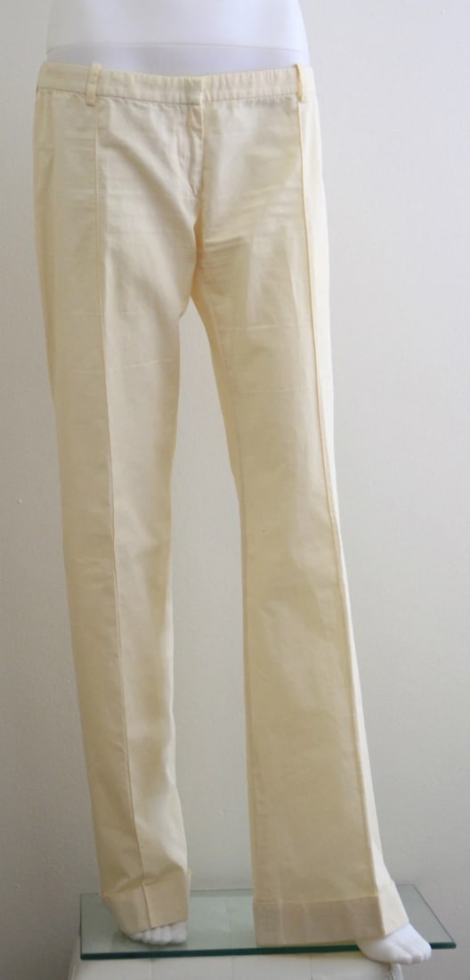 BALENCIAGA PARIS PANTS SIZE 40 100% COTTON MADE IN ITALY STYLISH WIDE LEG - 3