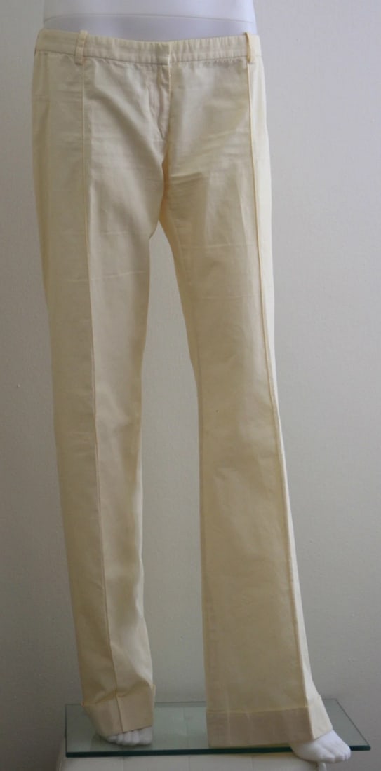 BALENCIAGA PARIS PANTS SIZE 40 100% COTTON MADE IN ITALY STYLISH WIDE LEG - 5