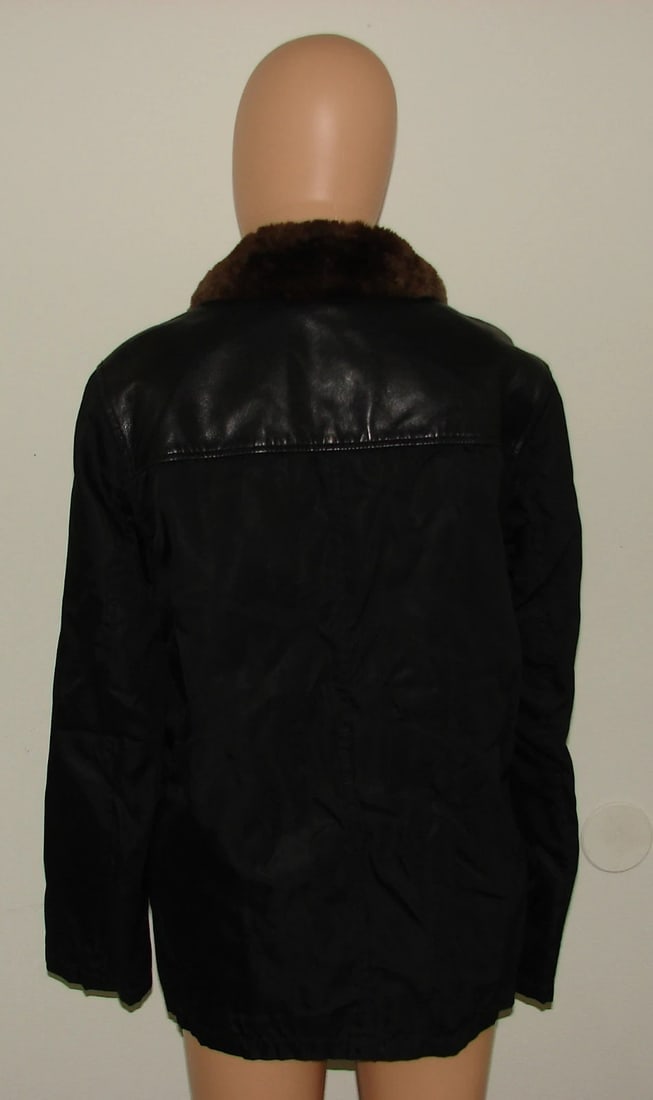 PRADA MILANO MADE IN ITALY FUR JACKET ZIPPER SIZE M LEATHER WARM COAT - 7