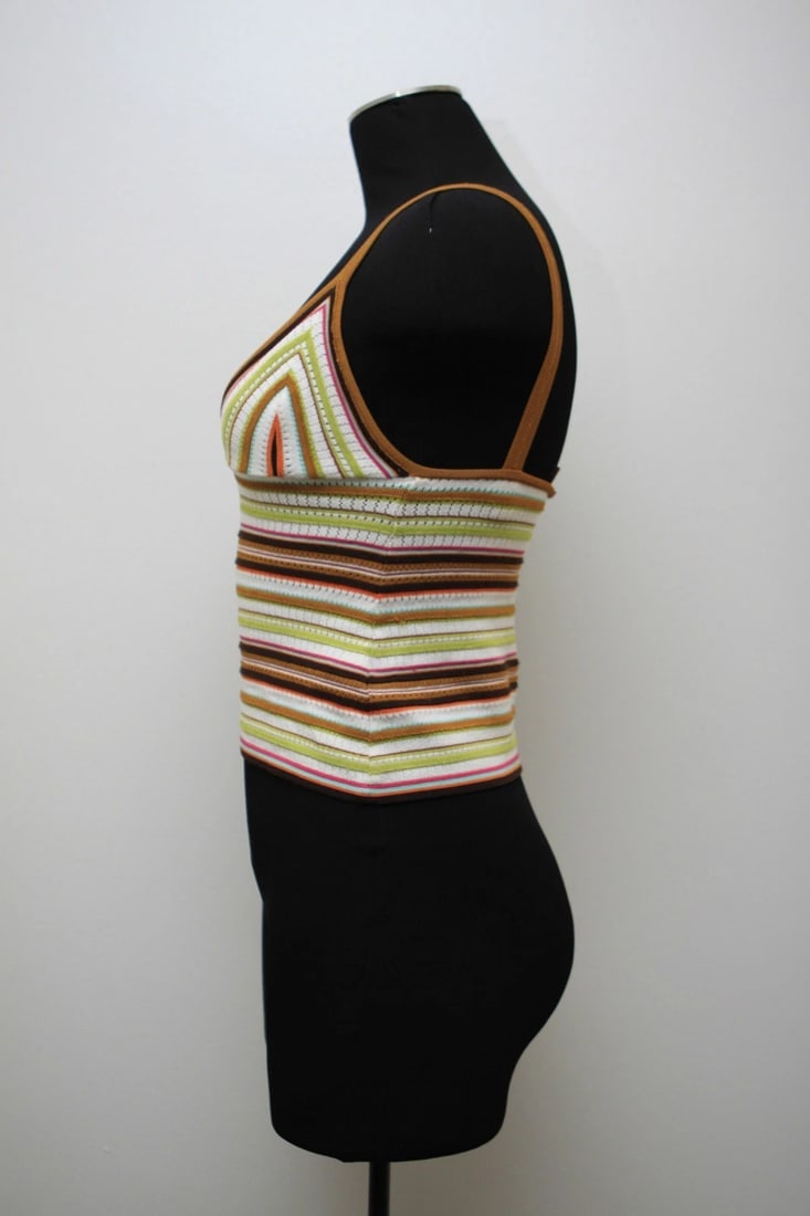 MISSONI MADE IN ITALY BRA TOP TANK TOP SHIRT SUPER SEXY COLORFUL 42 STRIPES - 5