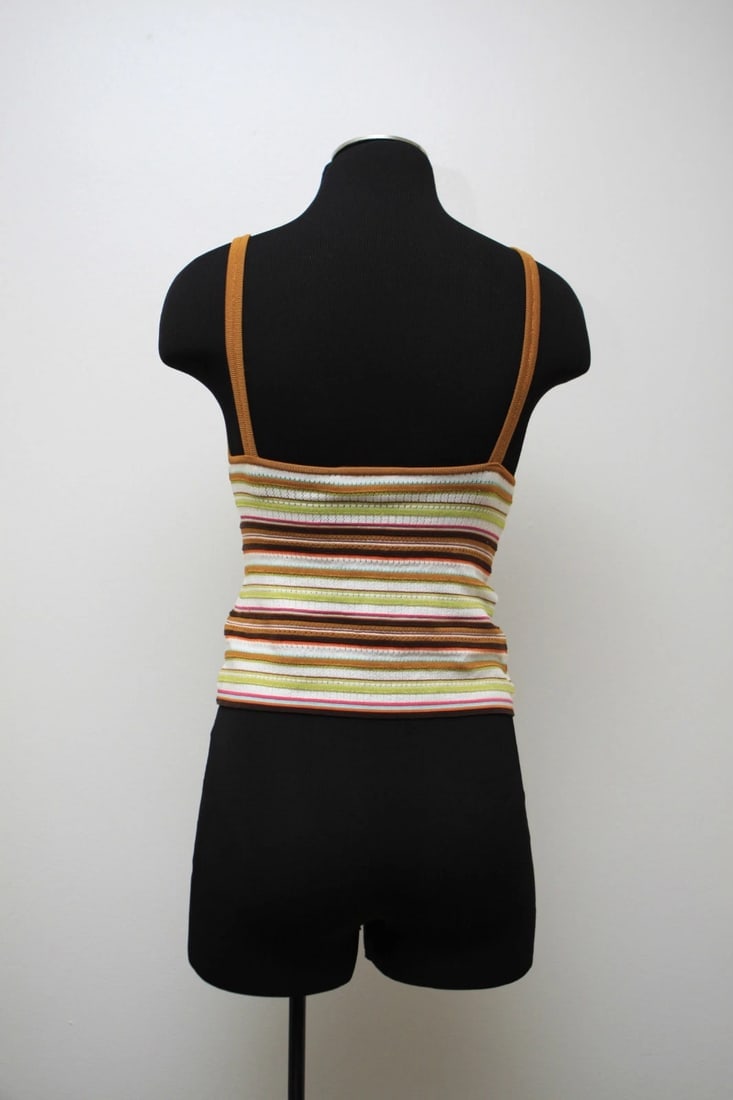 MISSONI MADE IN ITALY BRA TOP TANK TOP SHIRT SUPER SEXY COLORFUL 42 STRIPES - 6