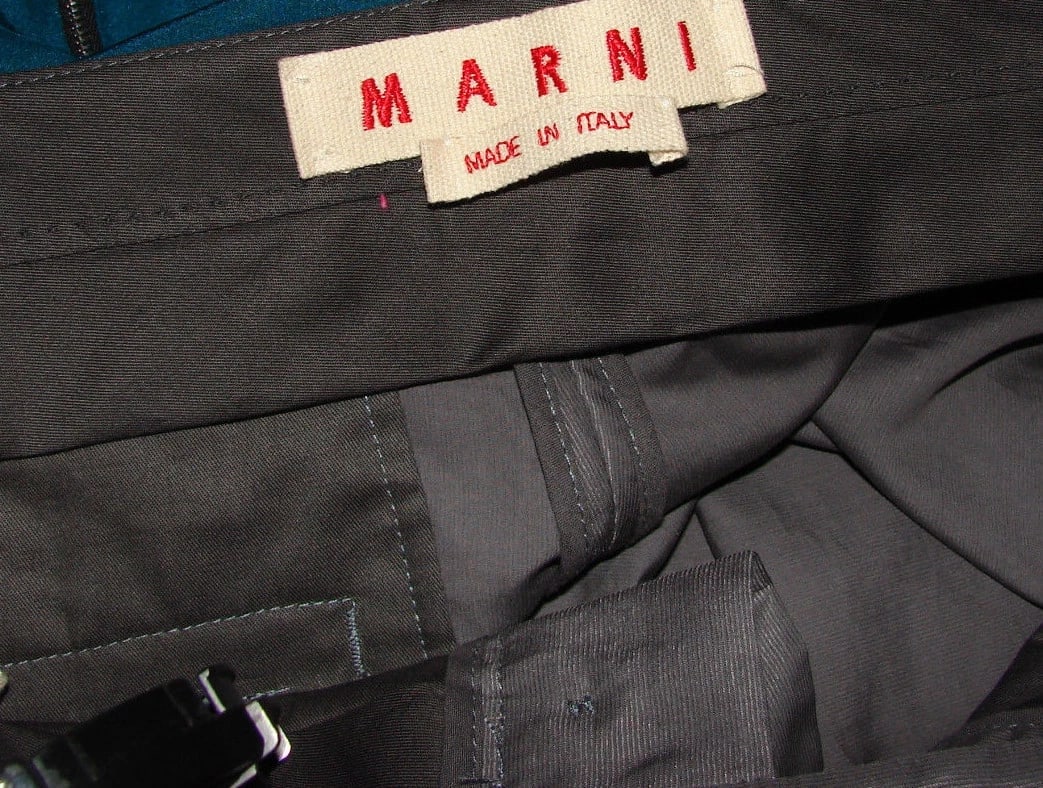 MARNI ITALY SIZE 38 COTTON SILK CLASSY PANTS TROUSERS - 8