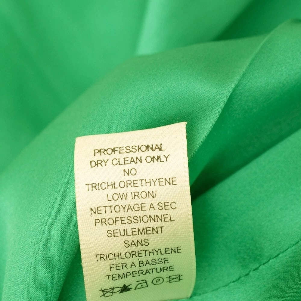 Zac Posen Grass Green Strapless Silk bustier Pleated Skirt midi dress size 8 - 5