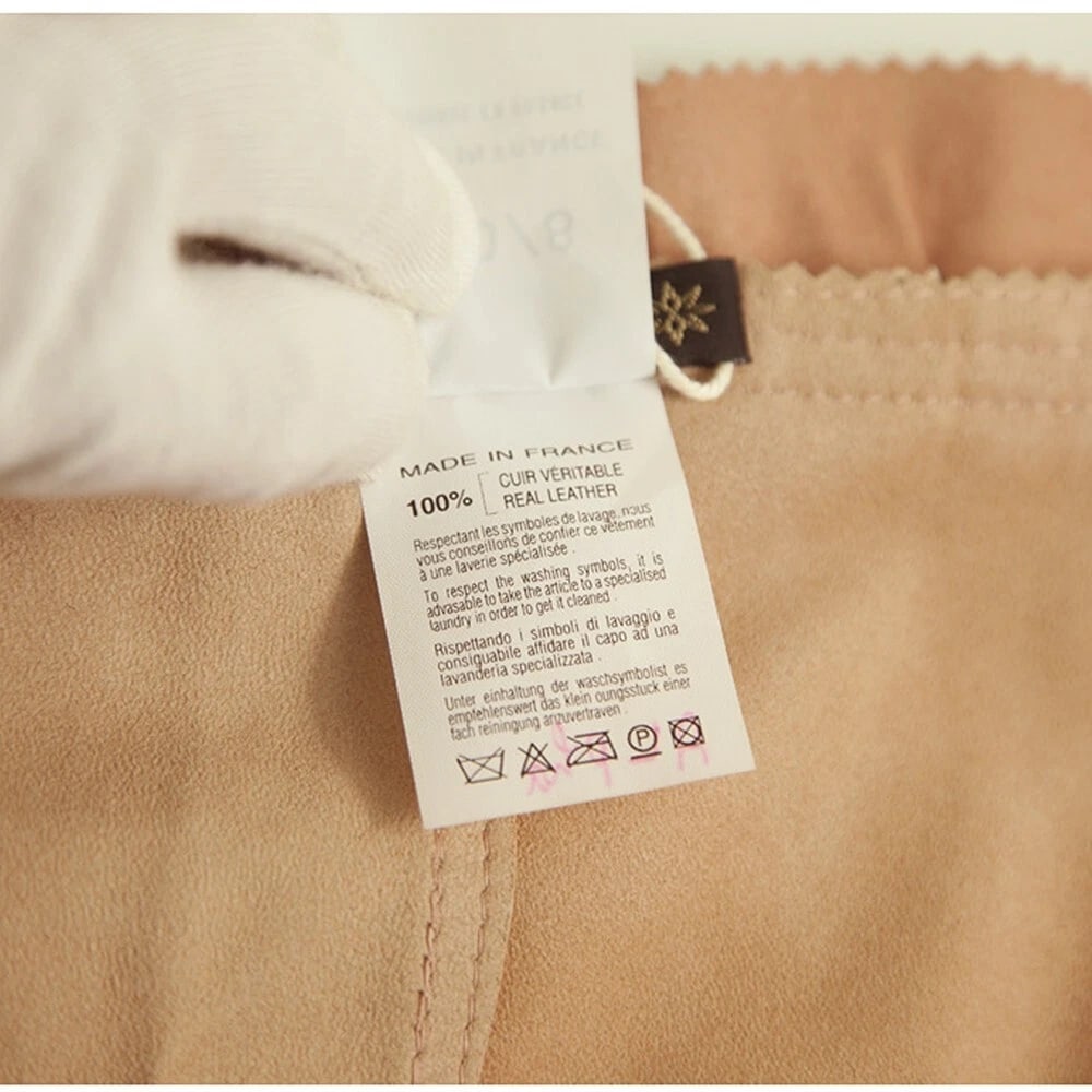 Plain Sud Pink Leather & Suede Asymmetric Hook & Eye Closure Mini Skirt Size 40 - 4