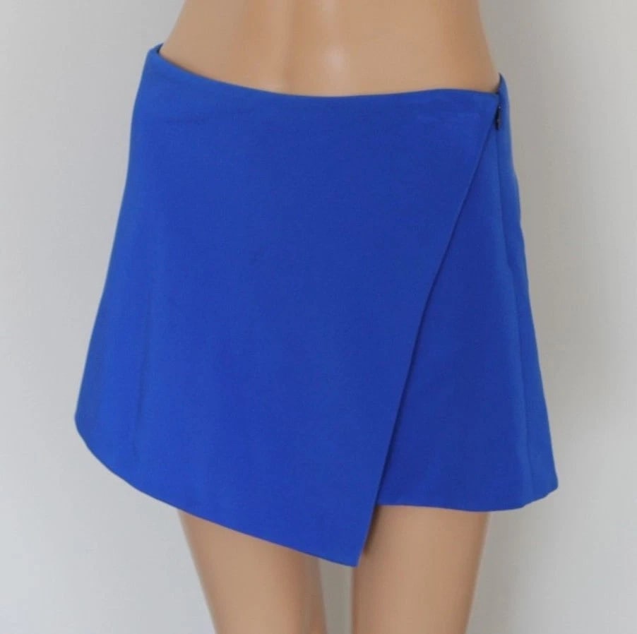 WAYNE SIZE 0 MINI A LINE SKIRT 100% SILK LINING MADE IN NEW YORK - 2