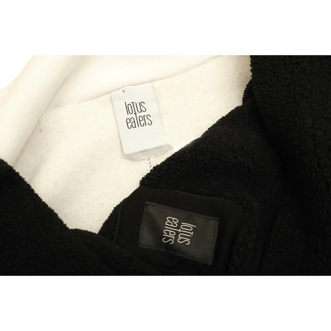Lotus Eaters White w.Black Trim Cotton Polyester Long Coat Jacket size S - 4