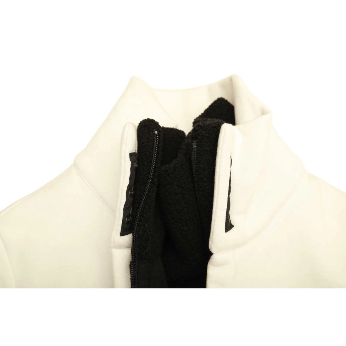 Lotus Eaters White w.Black Trim Cotton Polyester Long Coat Jacket size S - 9