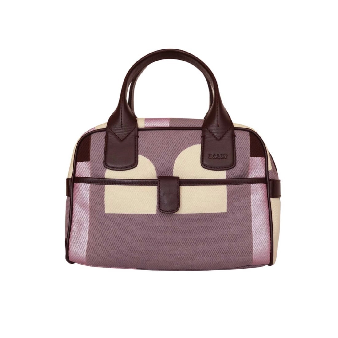 Bally Purple Signature Canvas Brown Leather Top Handles Satchel Handbag Bag: Title:Bally Purple Signature Canvas Brown Leather Top Handles Satchel Handbag Bag Description:Bally Purple Signature Canvas Brown Leather Top Handles Satchel Handbag Bag Extra impressive and