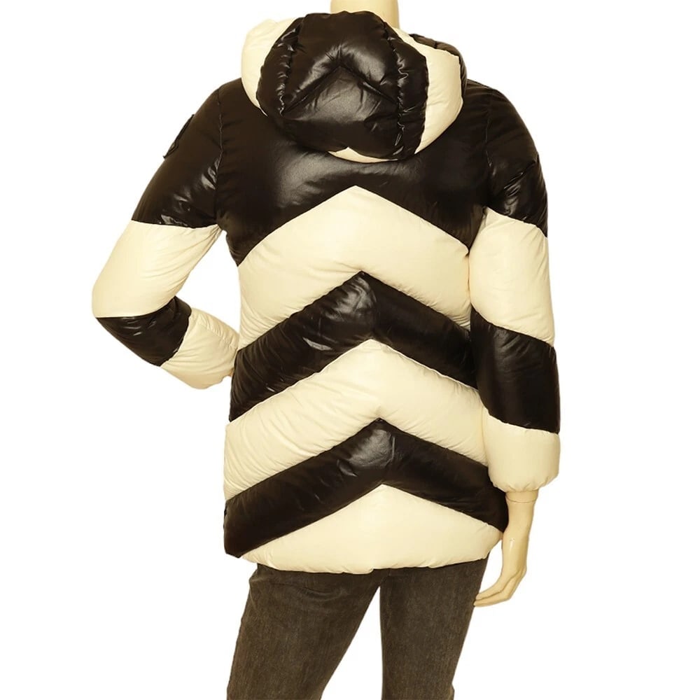 MONCLER Faucille Giubbotto black & white puffer down feather jacket 10y XS women - 2