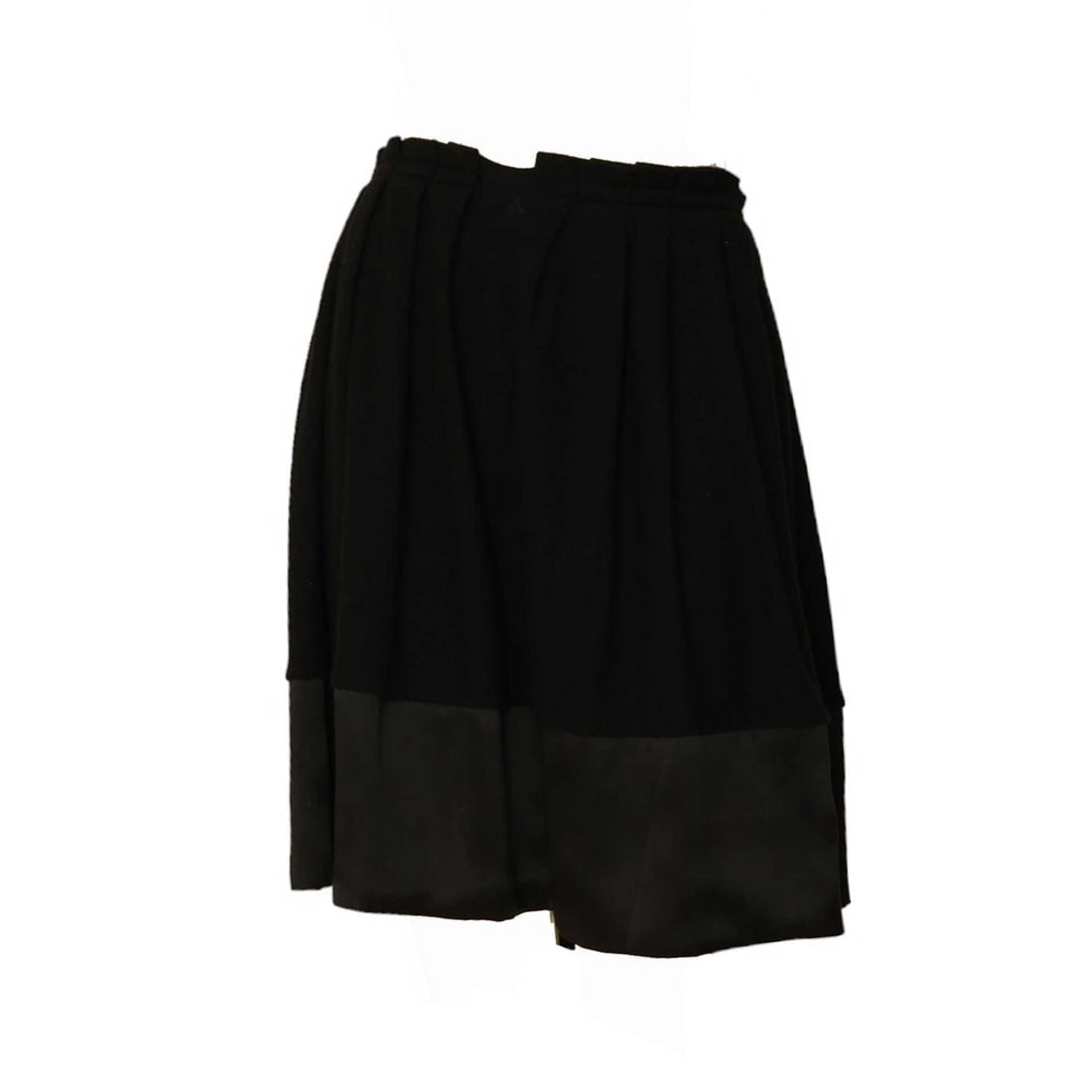 Eva Herzigova Black Color Wool Cashmere Knit Pleated Mini Short Skirt size 44 - 3