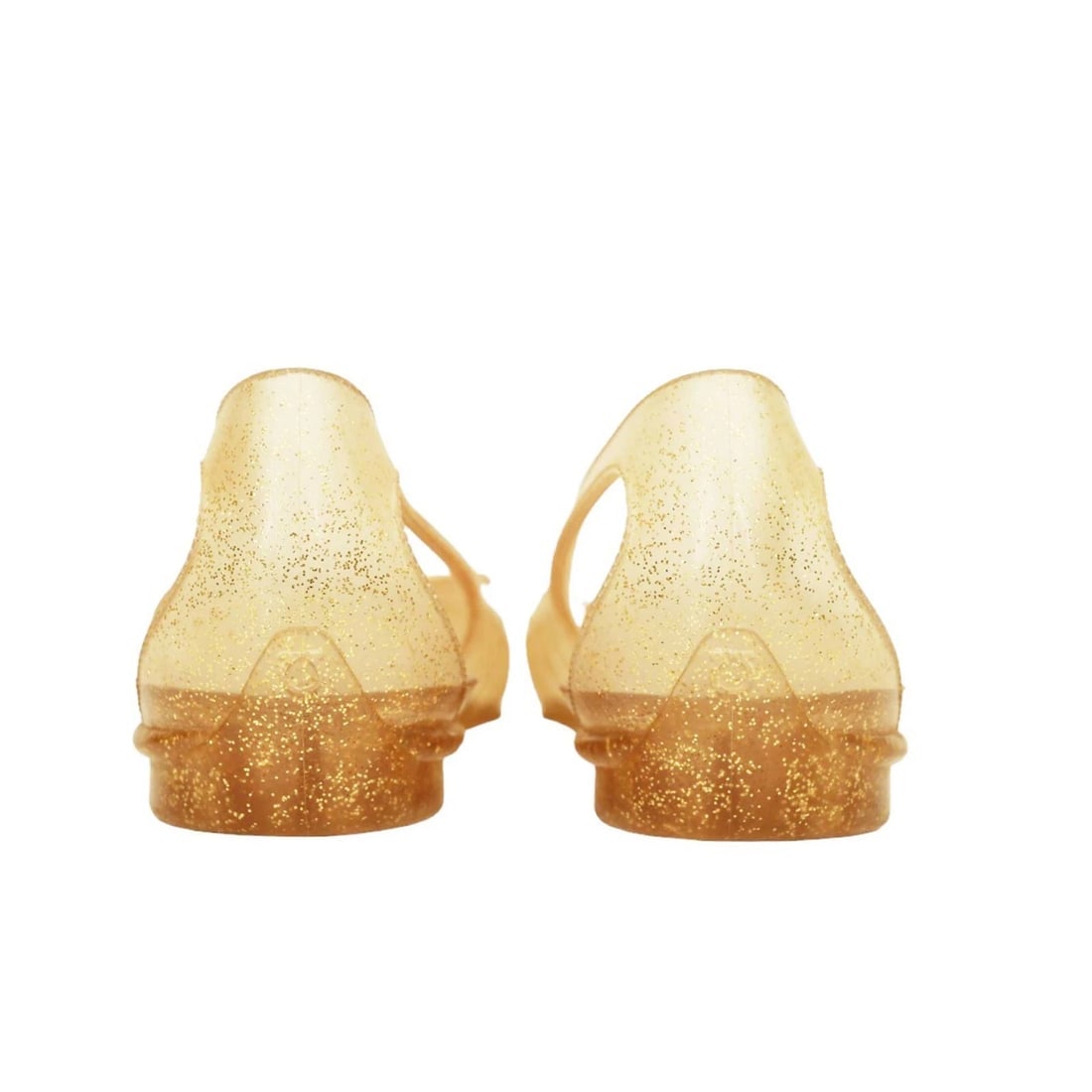 Salvatore Ferragamo Spiffy Yellow Glittery Bow Jelly Shoes Transparent size 10 - 5