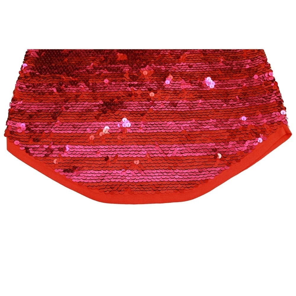 Sonia Rykiel fully sequined red & fuschia stripe sequin tank vest sleeveless top - 5