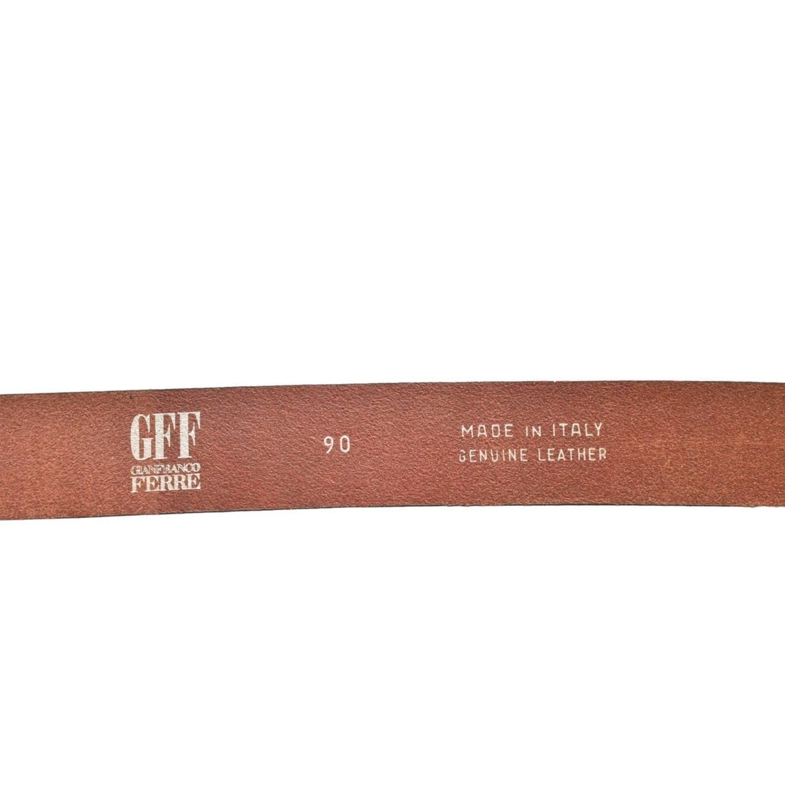 Gianfranco Ferre GFF Monogram Buckle Brown Leather Waist Belt size 90 - 4