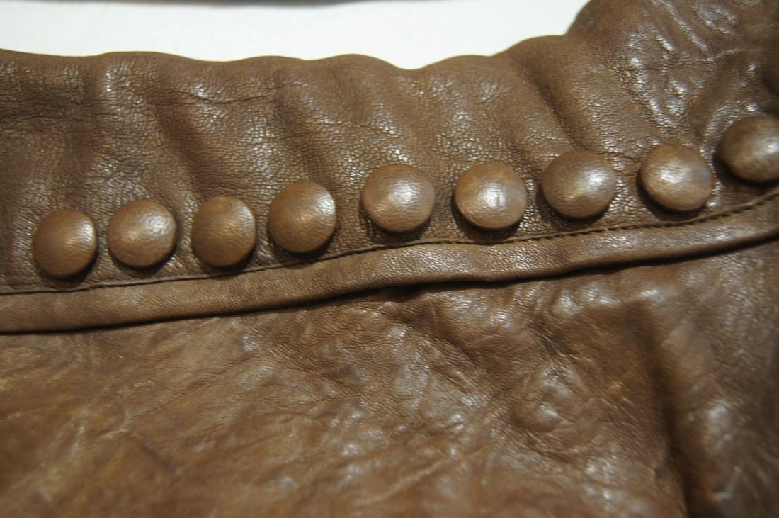 LANVIN 2006 BROWN FLAT BOOTS ZIPPER BUTTONS LEATHER 8 1/2 STYLISH - 12