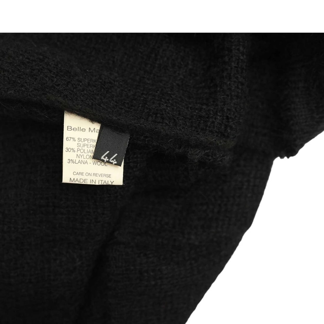 Alessandro Dell Acqua Black Wool Knit Beaded Camisole Sleeveless Top size 44 - 5